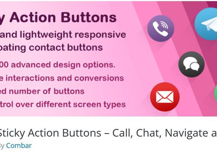 Sticky Action Buttons – Call, Chat, Navigate and more